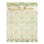 lovely art nouveau floral flower pattern personalized letterhead