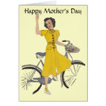 Lovely Bike Lady Greeting Card