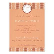 Lovely Browns -Baby shower invitations