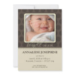 Lovely Bundle of Joy Birth Announcement :: taupe