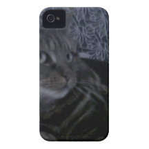 Lovely Cat Blue iPhone 4 Cover