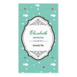 Lovely Cute Swimming Fish Aqua Aquarium Bubble Business Card Templates