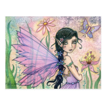 Lovely Fairy Butterfly Postcard by Molly Harrison
