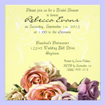Lovely Florals Custom Bridal Shower Invites invitations
