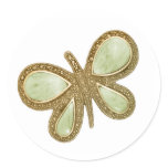 Lovely gold butterfly Wedding Stickers