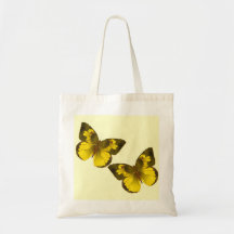 Lovely Golden Butterflies Canvas Bags
