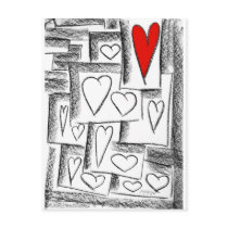 lovely hearts post card