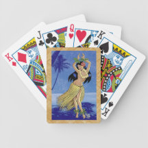 Lovely Hula Maiden Bicycle Poker Deck