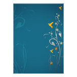 lovely hummingbirds and swirl flower design personalized invitations