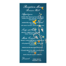 lovely hummingbirds and swirl flower wedding personalized rack card