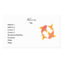 Lovely Koi Business Card Templates