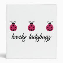 Lovely Ladybugs 3 Ring Binders
