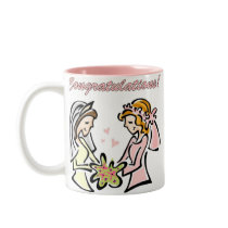 Lovely Lesbian Gay Wedding Mugs