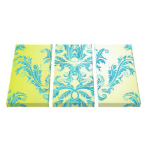 lovely lime turquoise  damask