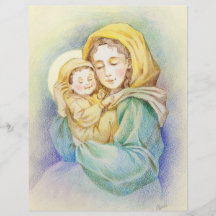 Lovely Mary and Baby Jesus Flyer Design