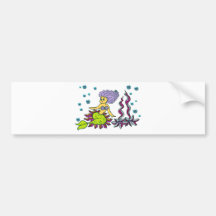 Lovely Mermaid Under The Sea Bumper Sticker