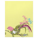 lovely olive tree bird vector letterhead
