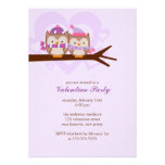 Lovely Owl Couple Valentines Day Party Personalized Announcement