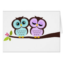 Lovely Owls Greeting Cards