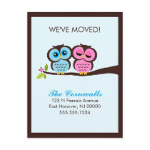 Lovely Owls Moving Announcements Post Cards
