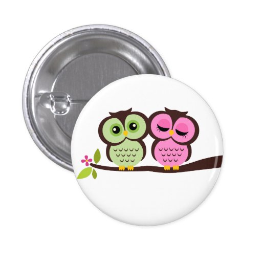 Lovely Owls Pinback Buttons