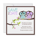 Lovely Owls Save the Date Announcements invitations