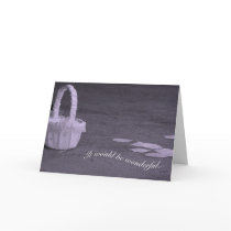 Lovely Petals and Basket Flower Girl Request Card