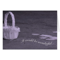 Lovely Petals and Basket Flower Girl Request Card cards