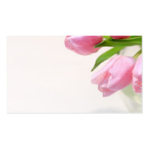 Lovely pink tulips business cards