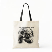 Lovely Playfull Mops Canvas Bag