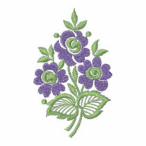 Lovely Purple Floral Embroidered Tees and Sweats