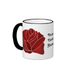 lovely red rose mugs