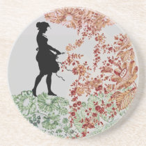 Lovely Silhouette Girl Coaster