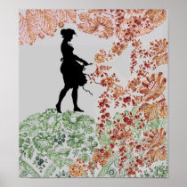 Lovely Silhouette Girl Posters