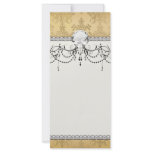 lovely vintage distressed gold damask rack card