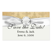 lovely vintage distressed gold damask rectangular sticker