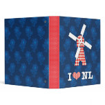 Lovely windmill on floral background binder