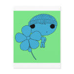 Lover Boy (Blue Body, Green Background) Postcards