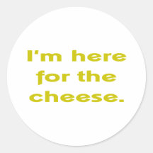 Lover of Cheese Round Sticker