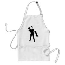 lovers designs in black aprons