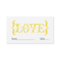 Love's Embrace Wedding Place Card, Marigold