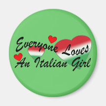 Loves Italian Girl Magnet