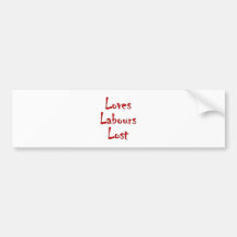 Loves labours lost auto aufkleber