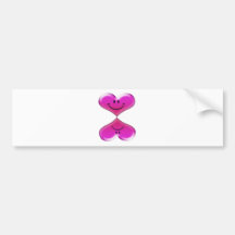 Loves Me, Loves Me Not, Fun Hearts Design Bumper Sticker