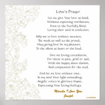 Love's Prayer Poster-Customize