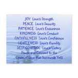 Love's Qualities postcards