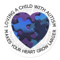 Loving a child with autism sticker