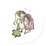 Loving Lesbians Round Sticker