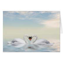 Loving swans card