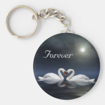 Loving swans keychains